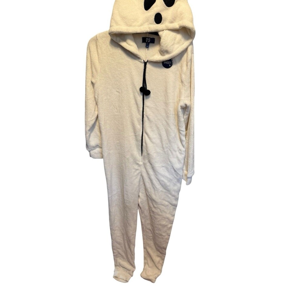 PJ essentials White ghost Zip Up Costume Pj’s New With Sticker Size Medium